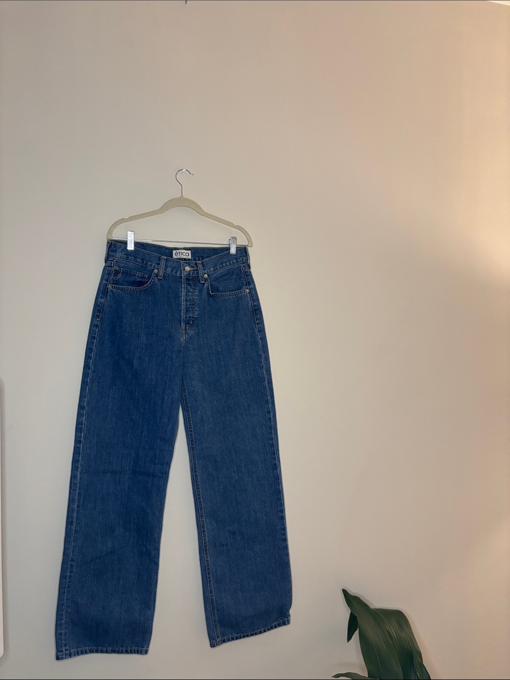 Etica Women's Straight-Leg Jeans in Blue Denim